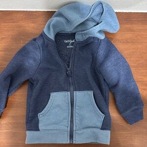 Cat & Jack Navy and Light Blue Kids Hoodie